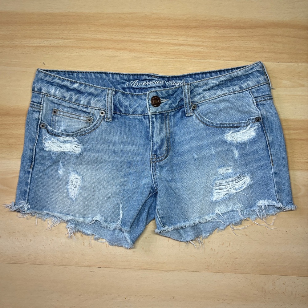 American Eagle Distressed Denim Jean Shorts
